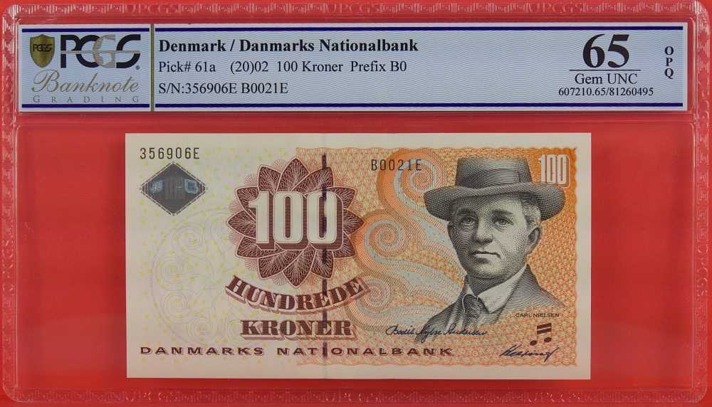 100 kroner (20)02 denmark danmarks nationalbank 100 kroner