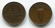 Frankreich Medaille vergoldet Tod des Herzogs von Orleans 13. Juli 1842 Lebensdaten, Urne Sig.: A. B. -