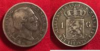 Niederlande Holland 1 Gulden Wilhelm III. dark toning -