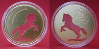 Mongolei 500 Togrog Mongolian Nature Pferd vergoldet, 1/2 oz. -