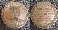 Frankreich Medaille Bronzemedaille 1. Restauration Ludwig XVIII. Einzug Herzog v. Angouleme in Bordeaux v. Andrieu -