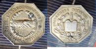Frankreich Jeton Silber Silver Jeton Octagon Achteckig Notaires Abbeville -
