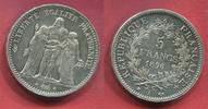 Frankreich, France 5 Franc Silber Herkulesgruppe Paris -