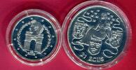 Gibraltar 14 + 21 Ecu Silbermünzen Die offiziellen ECUs -