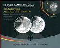 Bundesrepublik Deutschland 20 Euro Silbermünze 250.Geburtstag Alexander von Humboldt -