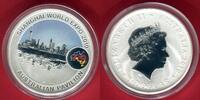 Australien 1 Dollar, Silbermünze mit Farbauflage, eine Unze Shanghai World Expo 2010 City Scape Silver Coin -