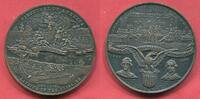 USA Bronzed White Metal Medaille 400 Jahre Entdeckung Amerikas World’s Columbian Exposition Chicago Bronzed -