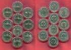 Eastern Germany DDR GDR 10 x 5 Mark Brandenburger Tor 10 Jahrgänge ohne 1971, 1983 und 1985 -