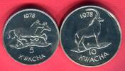 Malawi 5 + 10 Kwacha Silber Steppenzebra & Rappenantilope - Gefährdete Tierwelt WWF -