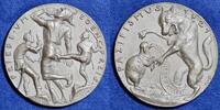 Germany Deutschland Karl Götz Medaille Bronzemedaille Guß Cast Pazifismus 1921 Frieden um jeden Preis Satirische Medaille -