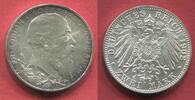Baden 2 Mark Silbermünze 50. Regierungsjubiläum von Großerzog Friedrich -