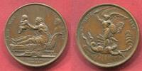 Frankreich France Kingdom Königreich Bronzemedaille Louis XVIII. Comte de Chambord Auf die Geburt von Henri V. Kronprinz -