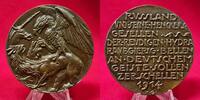 Germany Deutschland Karl Götz Bronzeguß Medaille Satirische Medaille Russische Hydra Frankrech England Russland -