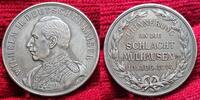Deutschland 1. Weltkrieg Versilberte mattierte Bronzemedaille Erinnerung Schlacht Mühlhausen 10. August 1914 Wilhelm II. -