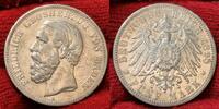 Germany Deutschland Baden Kaiserreich 5 Mark Silber Friedrich I. -
