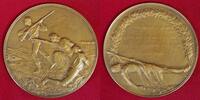 Frankreich France Große Bronzemedaille 1. Weltkrieg Aufforderung zum weiterkämpfen Devreese Randpunze J. FONSON. -