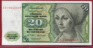 Western Germany FRG Bundesrepublik Deutschland 20 DM Banknote Ser. GE P Elisabeth Tucher Dürer Geige mit Bogen, Klarinette Zweite Serie -