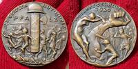Germany Deutschland Karl Götz Medaille Bronze Gussmedaille Gessler Hut Besetzung der Pfalz Satirische Medaille Mit K Goetz Randpunze -