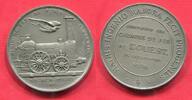 Frankreich France Bronze Medaille Versilbert silvered Verstaatlichung Eisenbahnlinie Paris St. Germain Chemins de Fer de l'ouest -