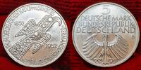 Bundesrepublik Deutschland, Germany FRG 5 DM Gedenkmünze Silber Germanisches Museum in Nürnberg Adlerfibel -