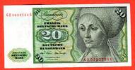 Western Germany FRG Bundesrepublik Deutschland 20 DM Deutsche Mark Banknote Elisabeth Tucher Dürer Geige mit Bogen, Klarinette Erste Serie GE ... G -