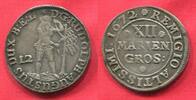 Brunswick Braunschweig Wolfenbüttel 12 Mariengroschen 1/3 Taler Rudolph Augustus Rudolf August 1666-1704 -