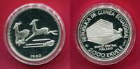 Äquatorialguinea 2000 Ekuele Silbermünze Impala -