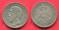 Germany Deutschland Baden Kaiserreich 5 Mark Silber Friedrich I. -