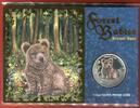 Tuvalu 3 x 50 Cent Silbermünzen, je 1/2 OZ Silber Forest Babies - Dreier Set - Grey Wolf, Red Squirrel, Brown Bear - -