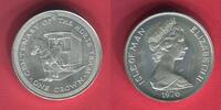 Insel Man, Isle of Man 1 Crown Silbermünze Centenary of the Horse - 100 Jahre Pferdebahn -