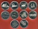 Kanada 10 x 1 Dollar Silbermünzen Lot von 10 Kanadischen 1 Dollarmünzen, verschiedene Motive Royal Canadian Mint -
