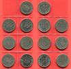 Tschad, Kongo, Republique Centrafricaine Lot 7 Münzen - 7 x 100 Francs Kursmünzen - Zentralafrikanische Staaten Antilopen -