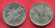 Bundesrepublik Deutschland, Germany FRG 5 DM Gedenkmünze Silber Germanisches Museum in Nürnberg Adlerfibel Erhaltung -