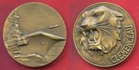 Frankreich France Große Bronzemedaille mit Box Flugzeugträger Clemencau Stapellauf Inauguration Aircraft Carrier -