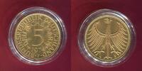 BRD 5 Mark Kursmünze vergoldet Silberadler mit Goldveredelung -