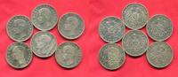 Germany Deutschland Kaiserreich Bayern Lot 6 x 5 Mark Kaiserreich Silber König Otto -