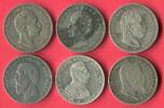 Kaiserreich 6 x 5 Mark Silbermünzen Lot aus sechs 5 Mark-Münzen -