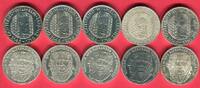 BRD Bundesrepublik Deutschland, FRG, Germany 10 x 5 DM Leibniz & Gebrüder Humboldt - German Commemorative Coins -
