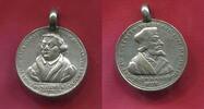 Deutschland Reformation Silberne Gußmedaille Johannes Hus Matin Luther -