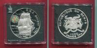 Benin 1000 Francs CFA Silbermünze Geschichte der Seefahrt - H.M.S. Bounty 1874 (m. Farbapplikation) -