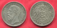 Kaiserreich Deutschland Baden 5 Mark Großhezog Friedrich I. Low mintage -