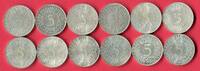 Bundesrepublik Deutschland 12 * 5 Mark Silbermünzen Silberadler-Lot 12 Münzen -