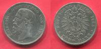 Kaiserreich Deutschland Baden 5 Mark Großhezog Friedrich I. Kleiner Adler A = V Umgekehre Inverted ohne A Strich -
