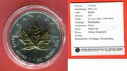 Kanada 5 Dollars Silbermünze mit Goldapplikation Maple Leaf - Ahornblatt -