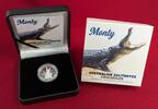 Australien 5 Dollar Silbermünze mit Farbapplikation Australian Saltwater Crocodiles - Monty - Salzwasserkrokodil - 1 Unze Silber -