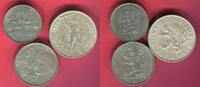 Czechoslovakia Tschechoslowakei 85 Korun Kronen Korona 3 Münzen Lot CSSR 10 + 25 + 50 Korun Gedenkmünzen -