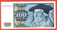 BRD, Deutsche Bundesbank 100 DM Deutsche Mark Banknote Kosmograph Sebastian Münster/ Adler Ser N ... Q -