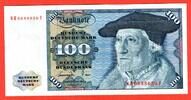 BRD, Deutsche Bundesbank 100 DM Deutsche Mark Banknote Kosmograph Sebastian Münster/ Adler Ser N ... F -