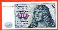 BRD, Deutsche Bundesbank 10 DM Deutsche Mark Banknote Segelschiff - Schiffsmotiv - Serie C ... B -