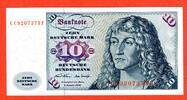 BRD, Deutsche Bundesbank 10 DM Deutsche Mark Banknote Segelschiff - Schiffsmotiv - Serie C ... F -